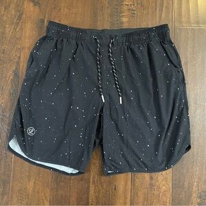 Legends lined 7 inch Men's Black Athletic Shorts with Subtle Speckle